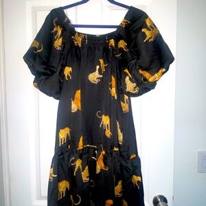 Boutique black ruffle dress